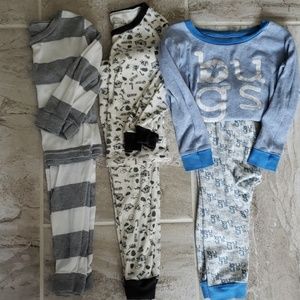 3 pairs burts bees organic cotton 2pc pajamas